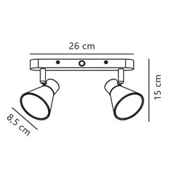 Nordlux Eik 9 - 2 ceiling lamp