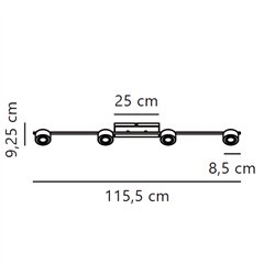 Nordlux Clyde 8 3-step Dim - 4 ceiling lamp