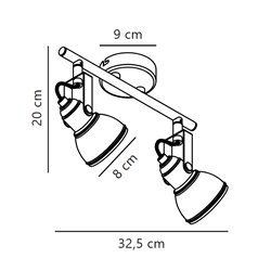 Nordlux Aslak 8 - 2 ceiling lamp