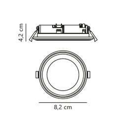 Nordlux Elkton 8 3-step recessed spot