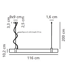 Nordlux Lilt 115 3-step Dim suspension lamp