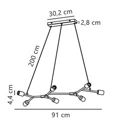 Nordlux Josefine -7 suspension lamp