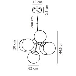 Nordlux Ivona 62 suspension lamp