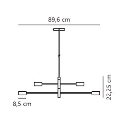 Nordlux Clyde 8 3-step Dim - 4 suspension lamp