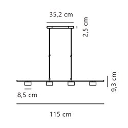 Nordlux Clyde 8 3-step Dim - 4 suspension lamp