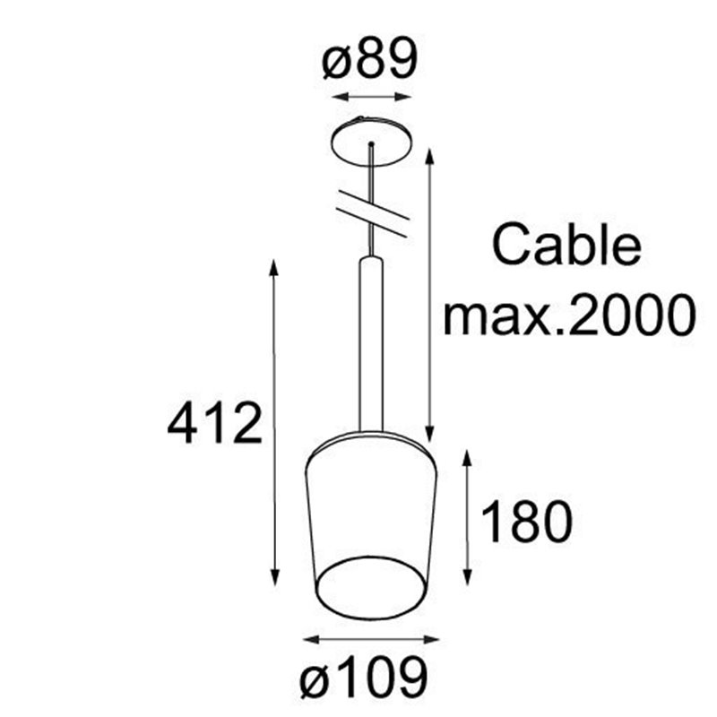 Modular Tulip blossom (power feed recessed) E27 Hanglamp