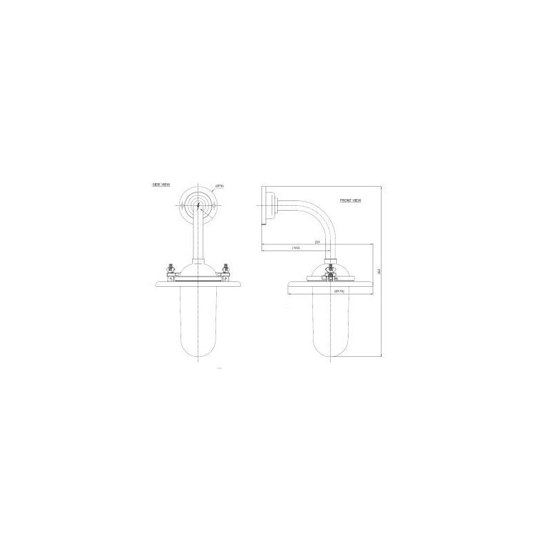 Tekna NAUTIC Butterfly 90° Wandlamp