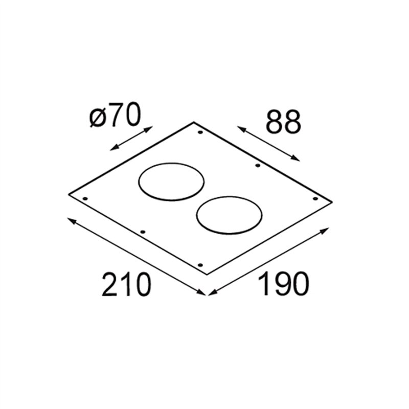 Modular Gypkit 210x190-2xØ70