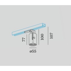 Wever & Ducré SQUBE on track 1.0 LED phase-cut dim