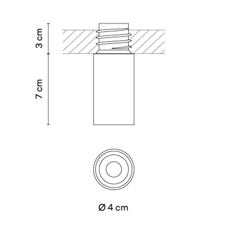 Vibia Bind solo Downlight Ø 4 cm x 7 cm Medium - 6664 inbouwspot