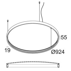 Delta Light SUPERLOOP PLUS HC 90 MDL Suspension lamp