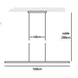Jacco Maris keep it straight 160cm, suspension lamp
