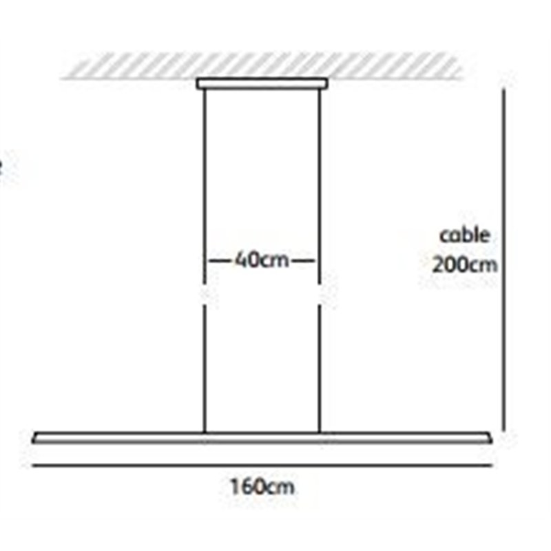 Jacco Maris keep it straight 160cm, hanglamp