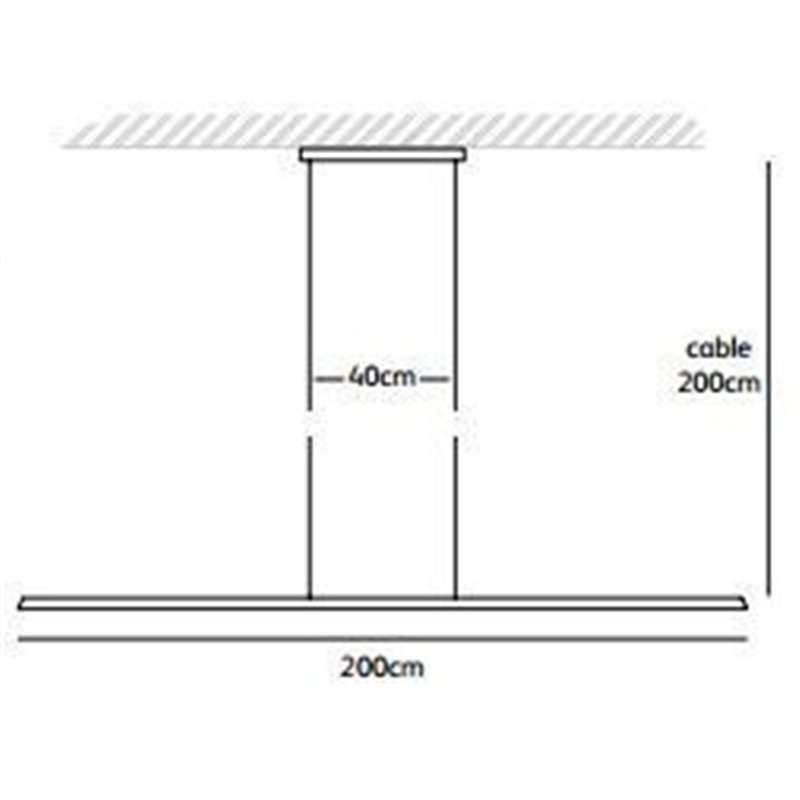 Jacco Maris keep it straight 200cm, hanglamp