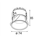 Modular Thimble Recessed 74 1x IP55 LED Inbouwspot