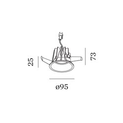Wever & Ducré DEEP IP65 RECESSED 1.0 LED blade springs Recessed Lamp