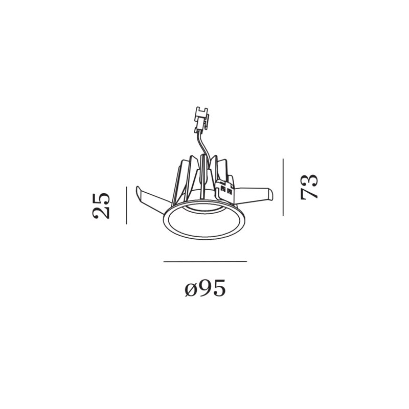 Wever & Ducré DEEP IP65 RECESSED 1.0 LED blade springs Inbouwlamp