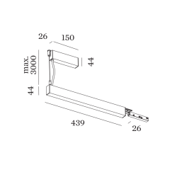 Wever & Ducré In Line Driver 100W Strex System | Suspended