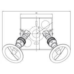 Tekna NAUTIC Lilley Spot Twin LED Ceiling lamp
