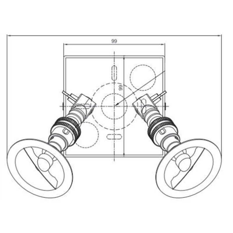 Tekna NAUTIC LILLEY SPOT TWIN LED Plafondlamp