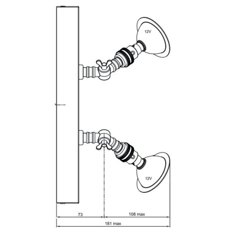 Tekna NAUTIC LILLEY SPOT ON RAIL 2 - LED (300MM) Plafondlamp