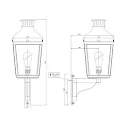 Tekna NAUTIC Montrose Small on bracket Wall lamp