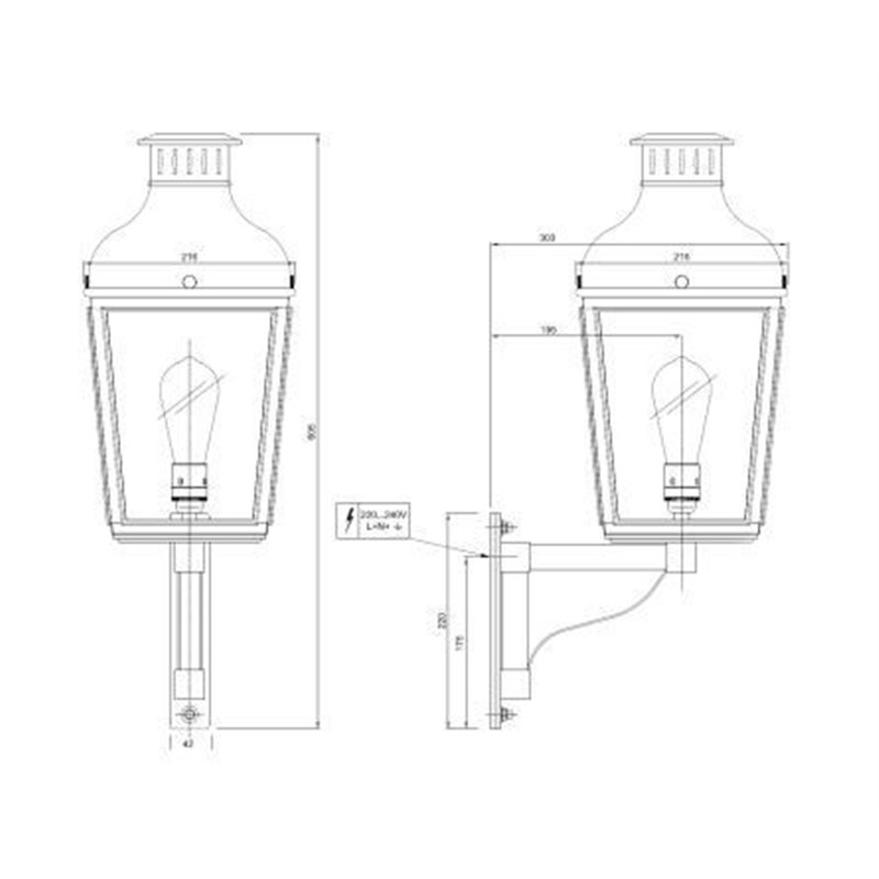 Tekna NAUTIC Montrose Small on bracket Wandlamp