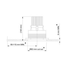 Tekna FLATSPOT 1 - TRIM LED CITIZEN Recessed lamp