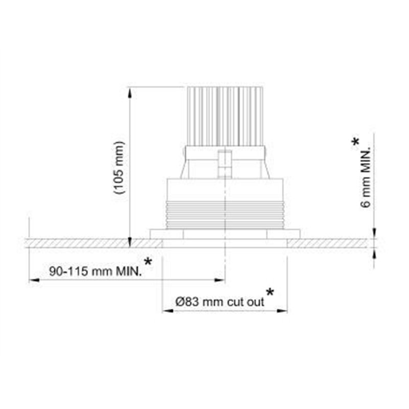 Tekna FLATSPOT 1 - TRIM GU10 LED Inbouwspot