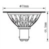 Tekna Ar70 B15D 8-10V 7W 2700K 400Lm 40° With Dimmable Driver On 230V LED bulb