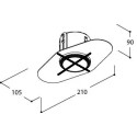 Tal Funnel Trimless Installation Frame for Plaster