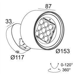 Delta Light FRAX M WALLWASH Floor lamp / Wall lamp