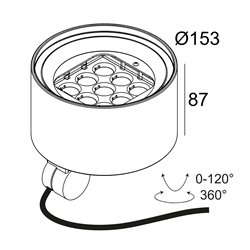 Delta Light Frax Mb Pole wall lamp