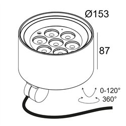 Delta Light Frax Mb Pole Honeycomb wall lamp