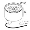 Delta Light Frax Mb Pole Honeycomb wall lamp