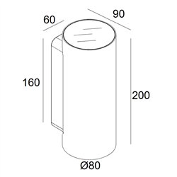 Delta Light Nocta Rd80 Down-Up Sp wall lamp