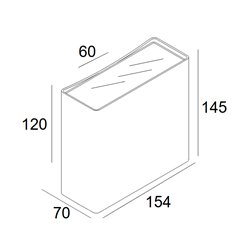 Delta Light Nocta Sq155 2Vwfl wall lamp