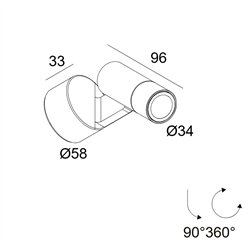 Delta Light Spix S wall lamp