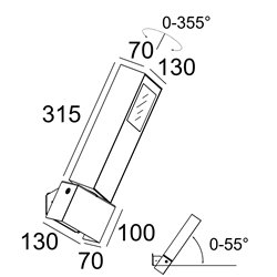 Delta Light Polesano W street wall lamp