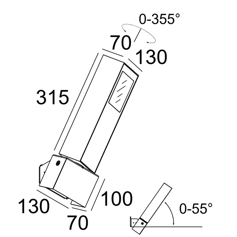 Delta Light Polesano W street Wandlamp