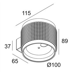 Delta Light ORBIT PUNK LED DIM8 Wall lamp