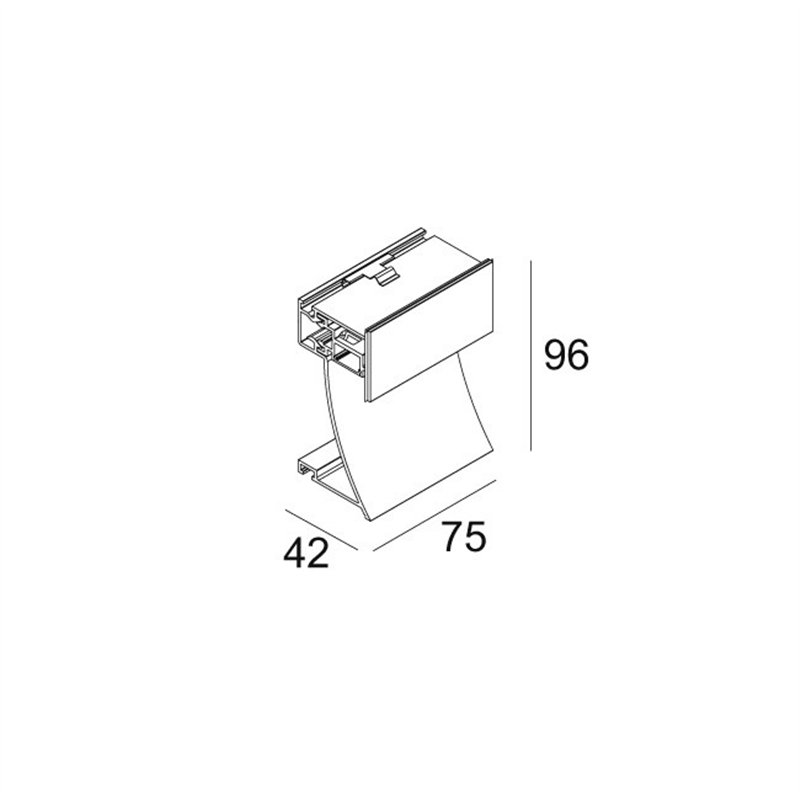 Delta Light INLET TRIMLESS H7 Wandlamp