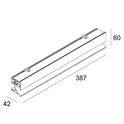 Delta Light INLET TRIMLESS L38 Wall lamp