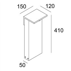 Delta Light OBLIX 40 Garden lamppost
