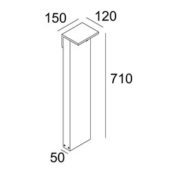 Delta Light OBLIX 70 Garden lamppost