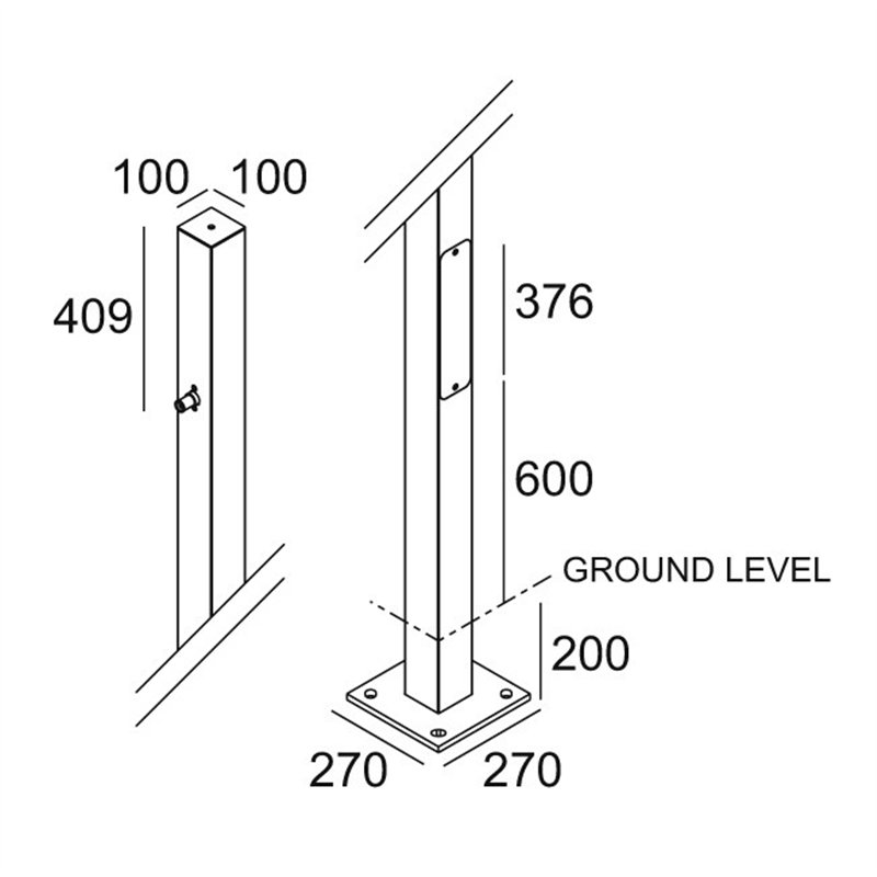 Delta Light POLESANO 4M - 1 BASE Tuinpaal