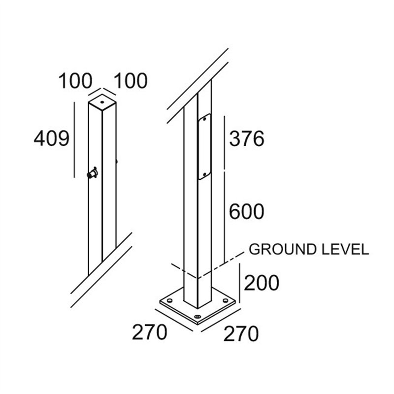 Delta Light POLESANO 4M - 21L BASE Tuinpaal
