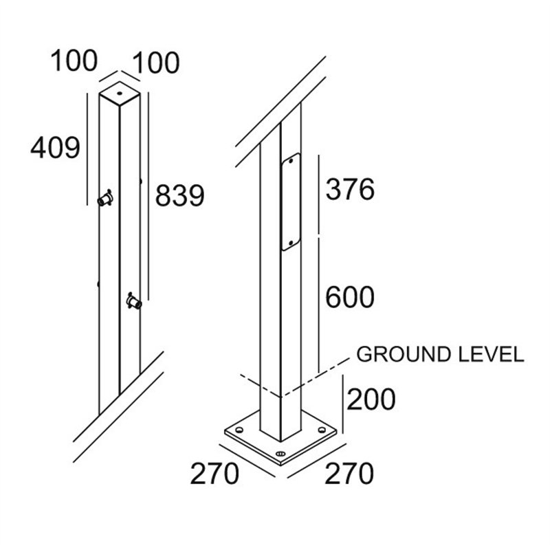 Delta Light POLESANO 4M - 4 BASE Tuinpaal