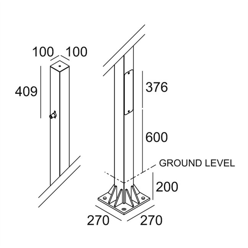Delta Light POLESANO 6M - 1 BASE Tuinpaal