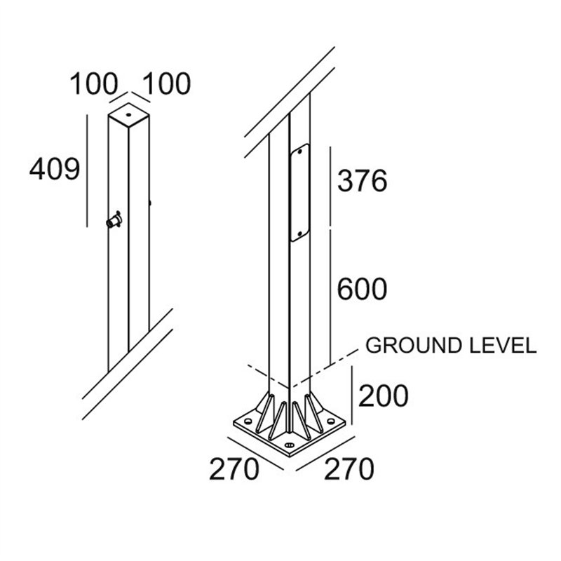 Delta Light POLESANO 6M - 21L BASE Tuinpaal